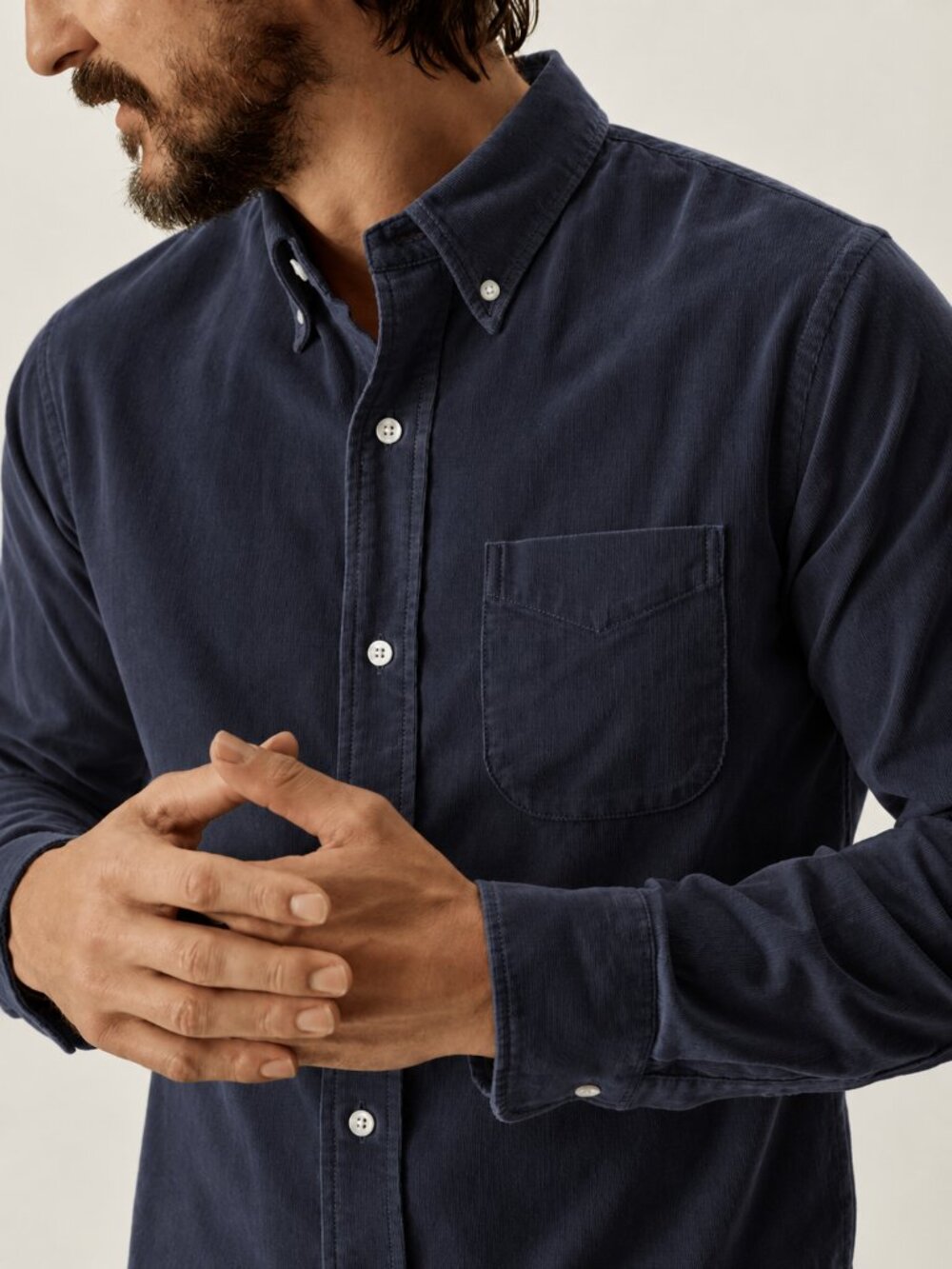 Buck Mason Pinwale  Corduroy one pocket shirt NWT